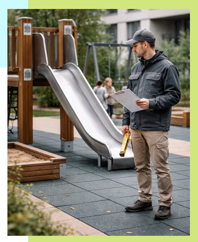 Сертификация детских площадок в Каменке от 25288 р. | Алешин-Кам