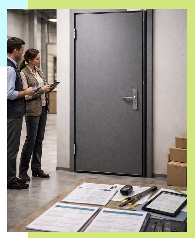 Сертификация противопожарных дверей в Каменке от 9104 р. | Алешин-Кам