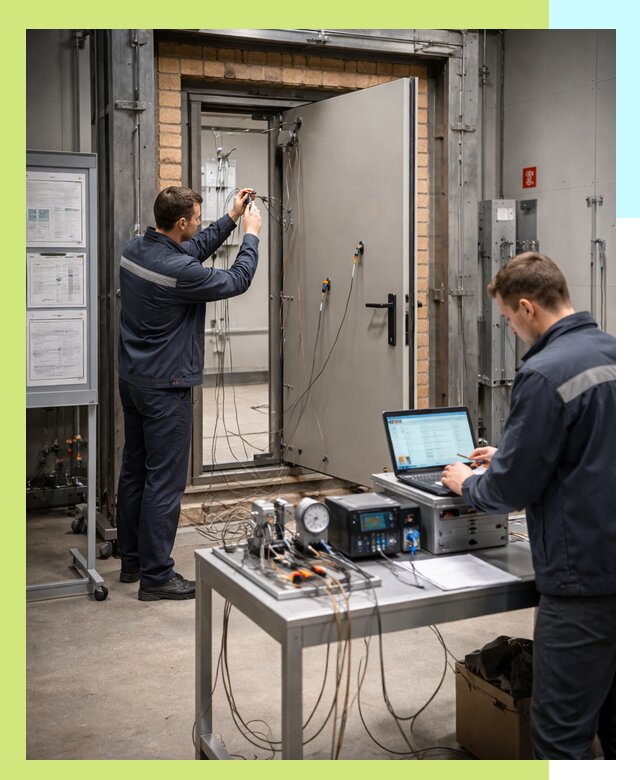 Сертификация противопожарных дверей в Каменке по ГОСТ и ТР